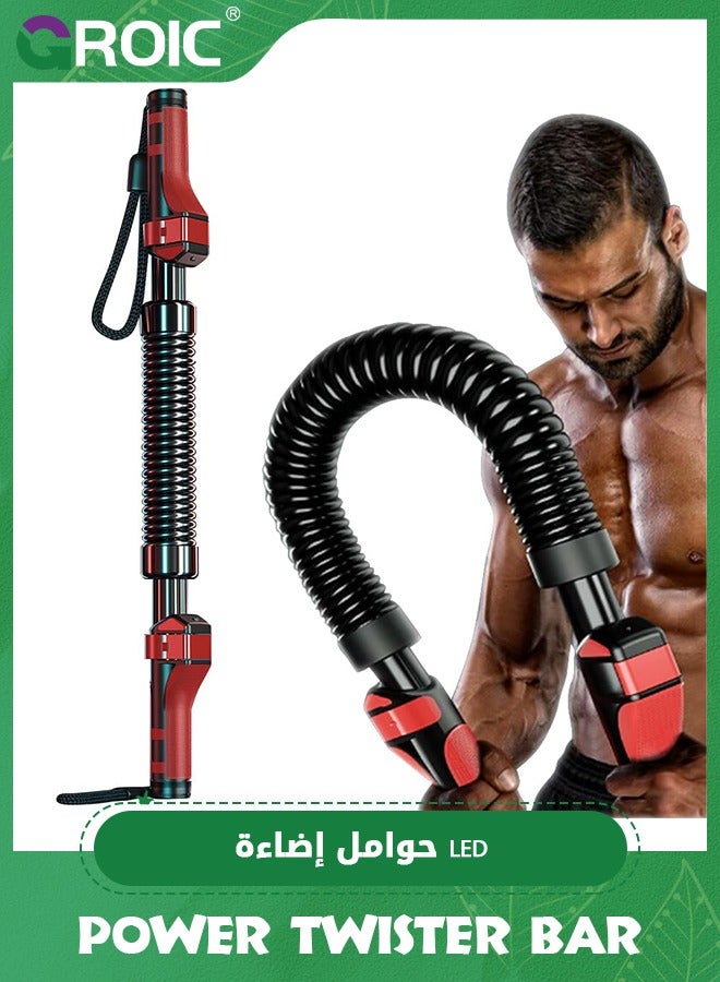 GROIC Adjustable Power Twister Bar Upper Body Workout Equipment, 30-50 KG Arm Strengthener Exercise Equipment for Shoulders, Forearms, Biceps and Chest Exerciser for Men  - Image 1