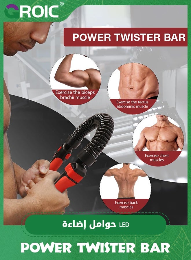 GROIC Adjustable Power Twister Bar Upper Body Workout Equipment, 30-50 KG Arm Strengthener Exercise Equipment for Shoulders, Forearms, Biceps and Chest Exerciser for Men  - Image 2