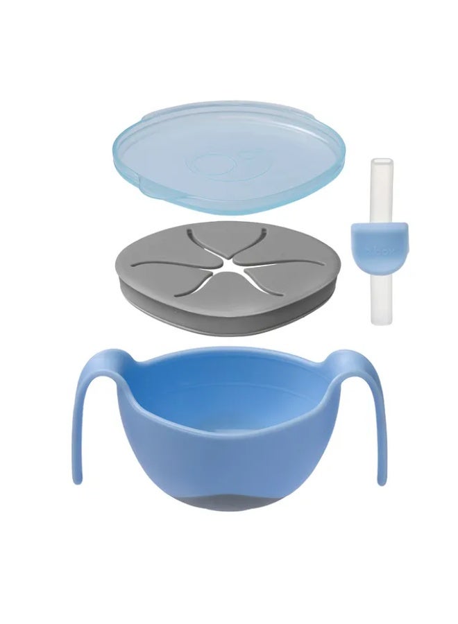 b.box Bbox - Toddler Bowl And Straw - Bubblegum