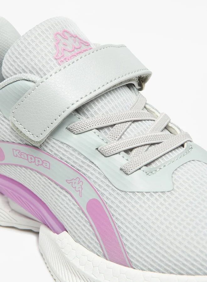 Kappa Girls' Logo Print Walking Shoes with Hook and Loop Closure