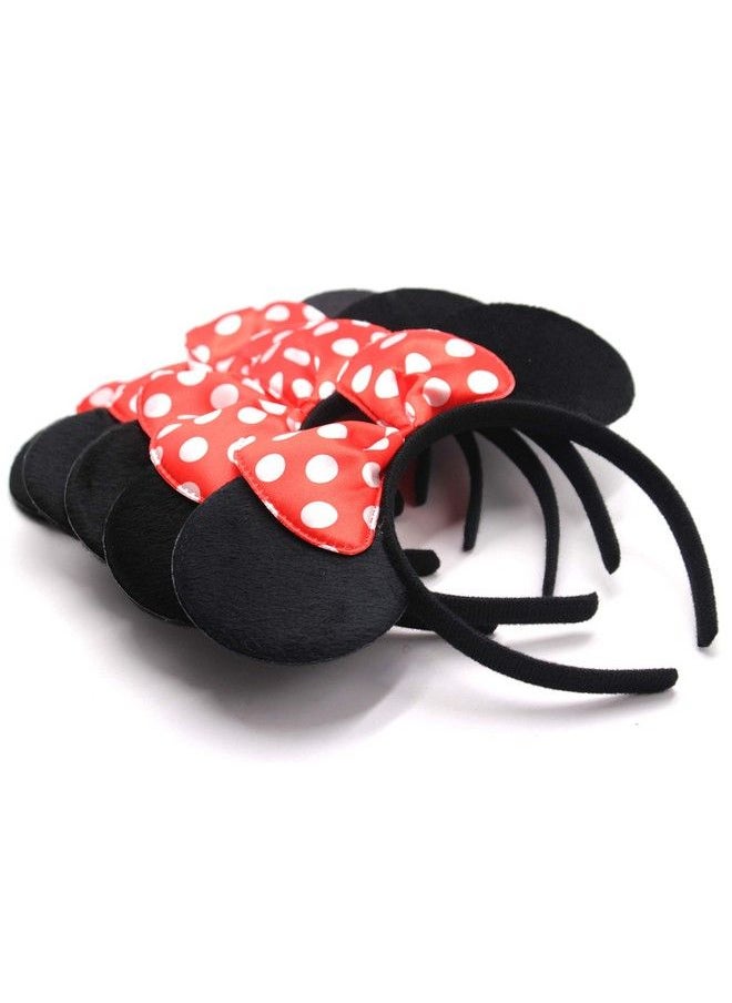 SPADORIVE 20 Pcs Red Bow Party Favor Ears Headband For Boy Girl Birthday Party Celebration Black Red Bow  - Image 5