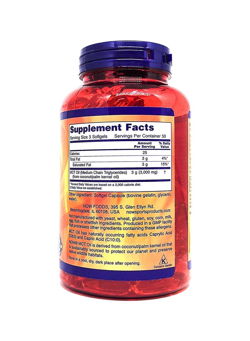 Now Foods MCT Oil 1000 MG 150 Softgels - Image 3