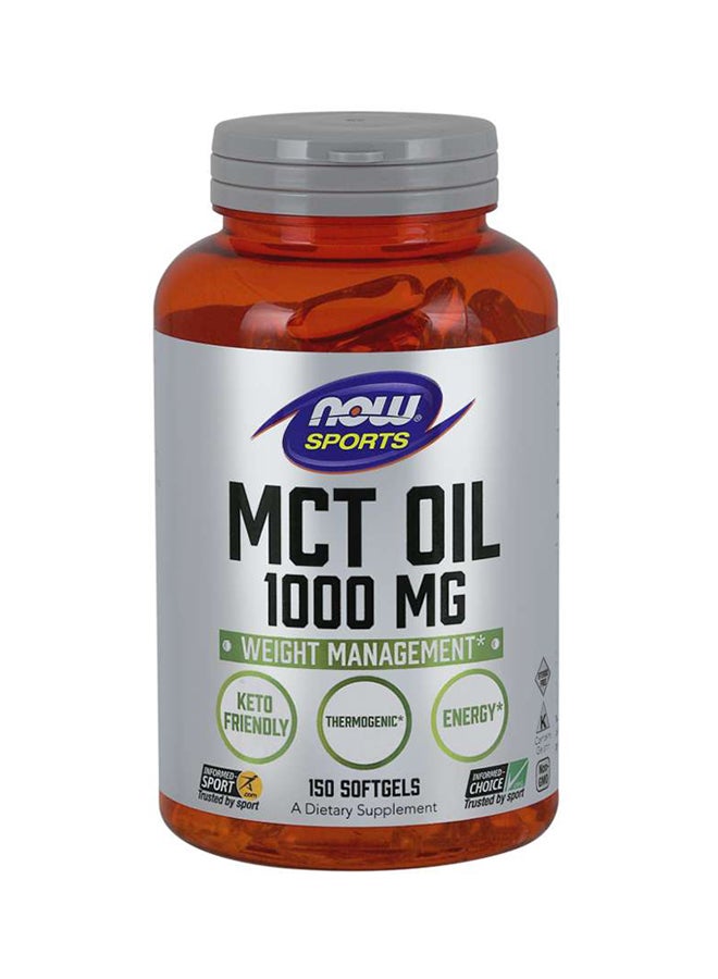Now Foods MCT Oil 1000 MG 150 Softgels - Image 1