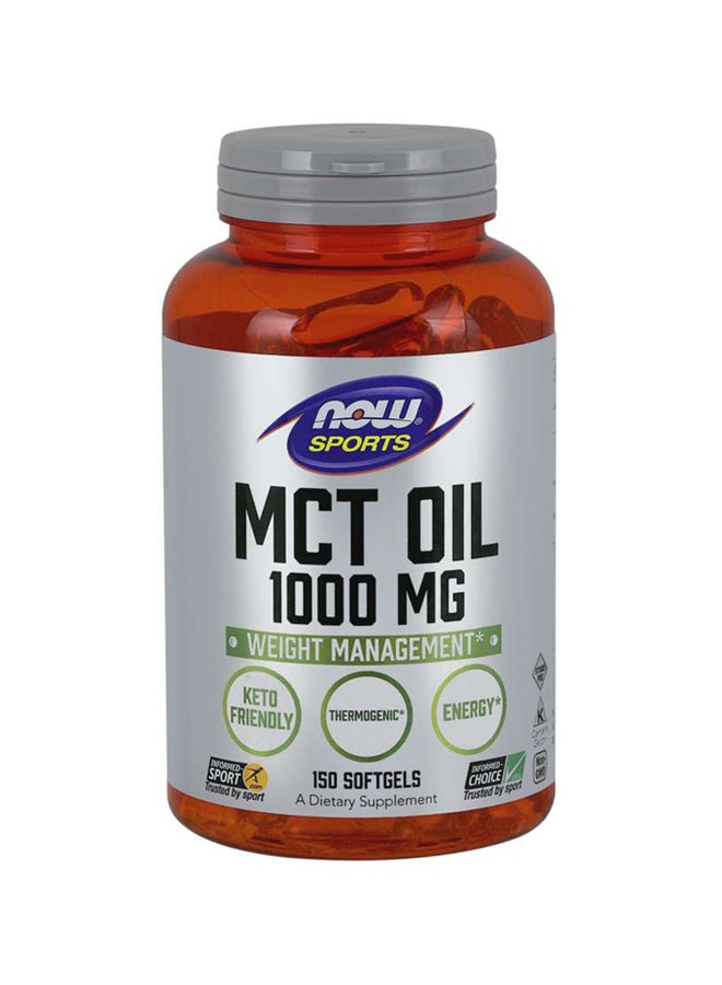 Now Foods MCT Oil 1000 MG 150 Softgels - Image 2