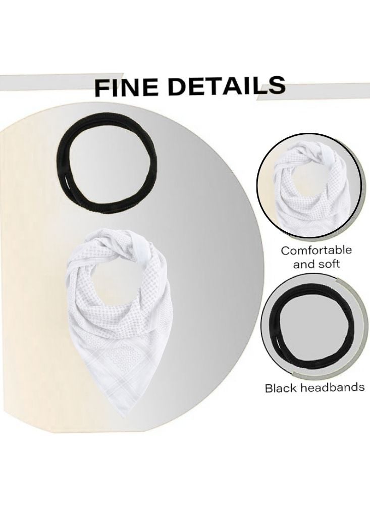 Premium Men’s White Ghutra Shemagh with Black Agal – Traditional Saudi Head Cover Scarf - Image 4