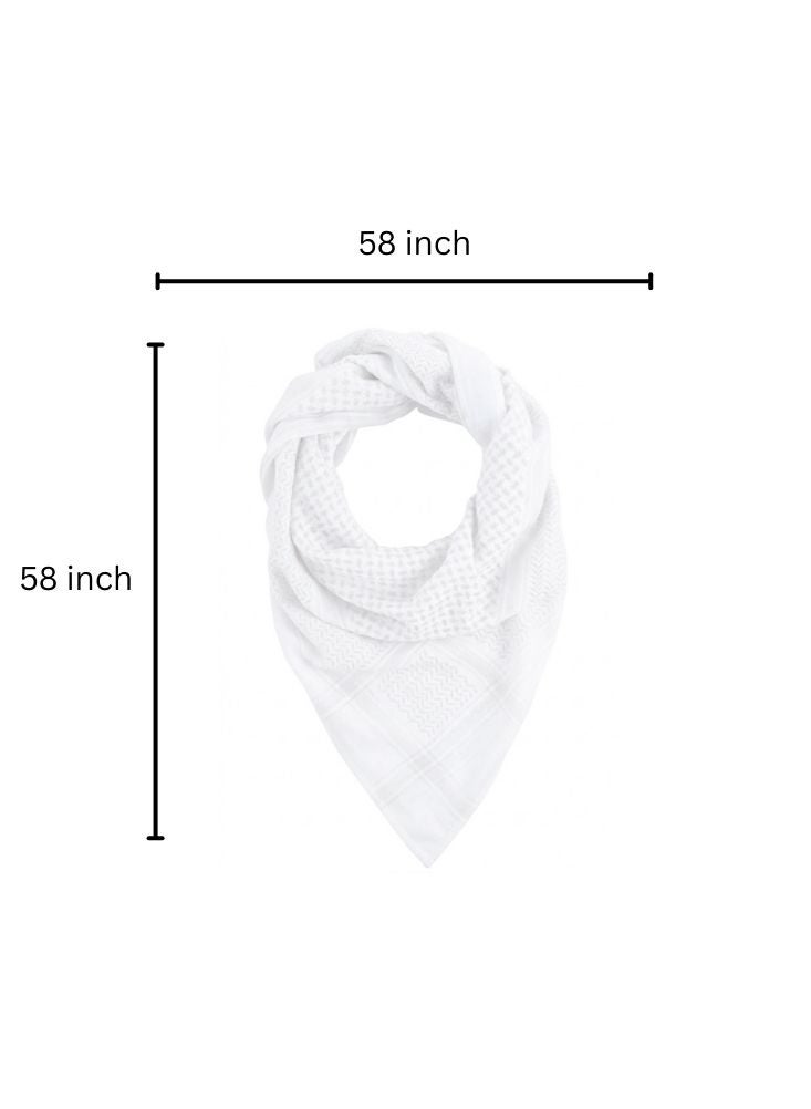 Premium Men’s White Ghutra Shemagh with Black Agal – Traditional Saudi Head Cover Scarf - Image 3