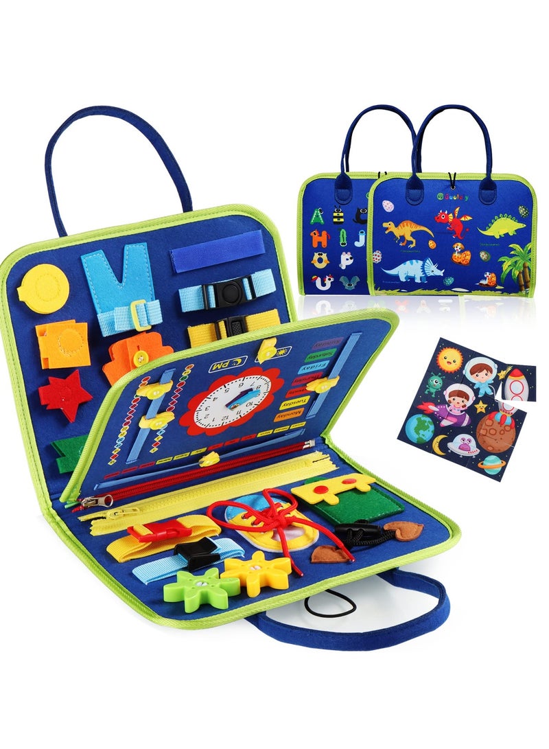 Life Skills Training Book, Children's Educational Toys, Sensory Integration Toys For Boys And Girls Aged 1-6, Travel Portable Comfort Toys, Early Childhood Education Birthday Gifts (Dinosaur Style) - Image 1