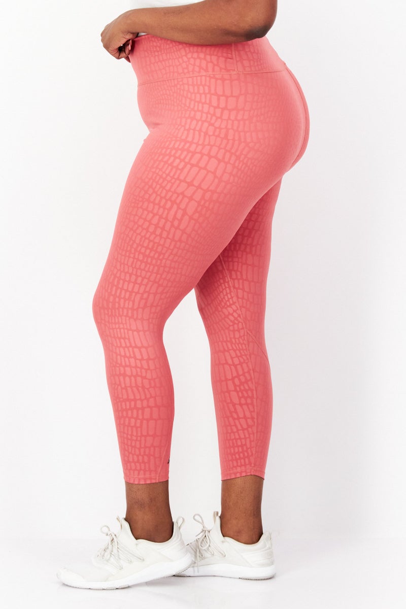 Adidas ملابس رياضية نسائية ضيقة للتدريب، وردي داكن - Image 4