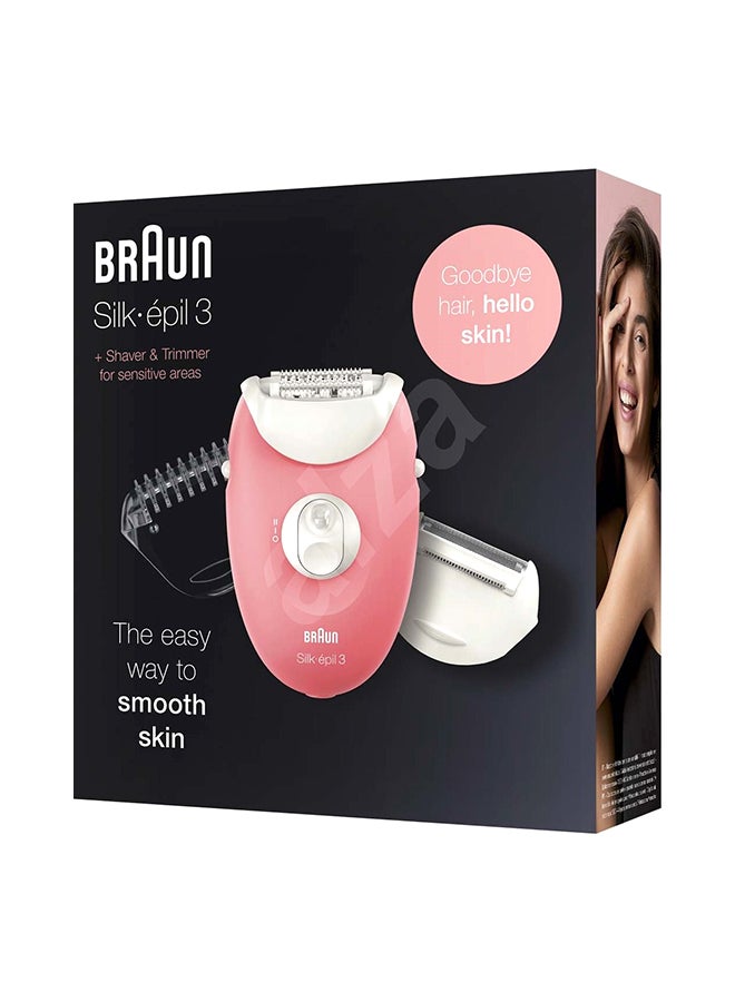 BRAUN Silk-Epil 3 Starter 3-In-1 Hair Removal Epilator White/Pink 220grams - Image 3