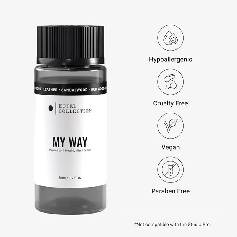 هوتيل كوليكشن My Way Fragrance Oil Blend - Hotel Inspired for Luxury Essential Oil Diffusers - Aromatherapy Scent Diffuser Oil - Leather, Sandalwood, and Amber - 50 mL, 1.7 fl oz