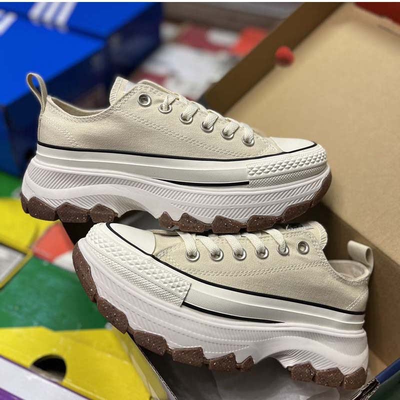 All Black High Thick Sole Increased Canvas Shoes Casual Shoes Men'S Shoes Women'S Shoes - Image 1