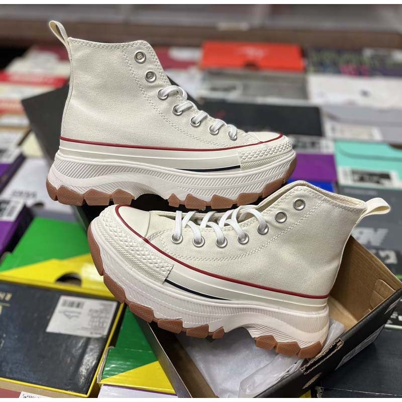 All Black High Thick Sole Increased Canvas Shoes Casual Shoes Men'S Shoes Women'S Shoes - Image 4