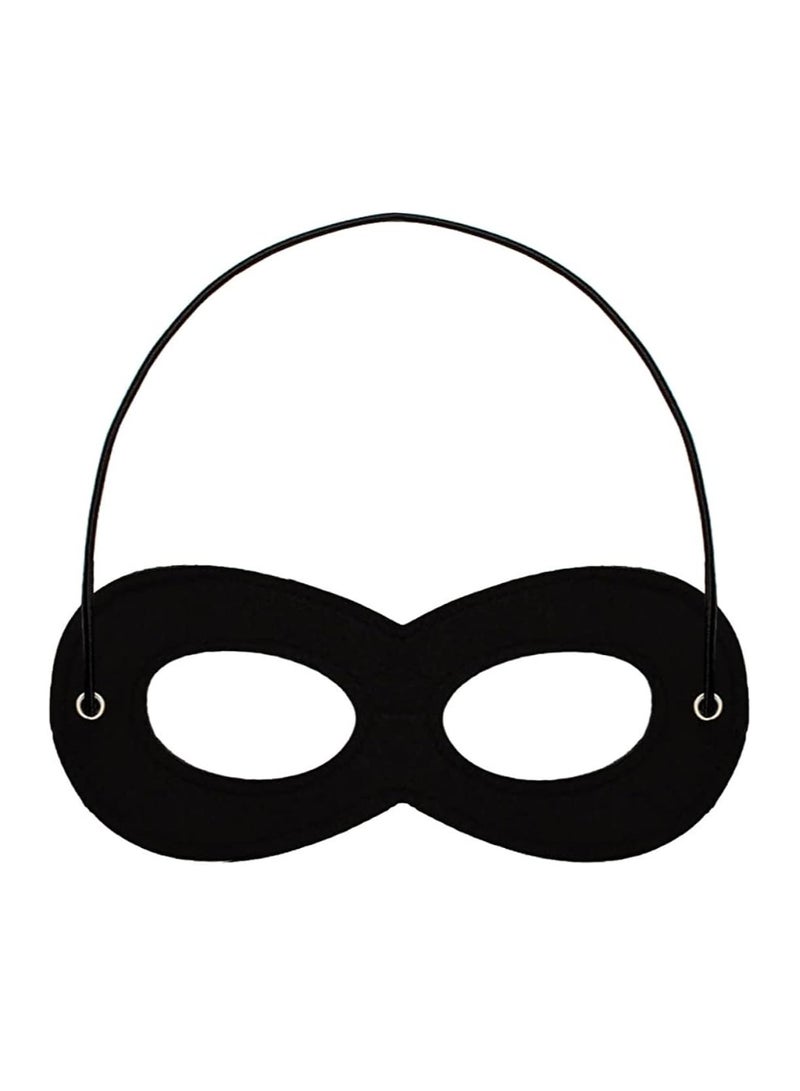 Black Felt Eye Masks Halloween Costumes Masquerade Half Mask Hero Cosplay Adjustable Dress up Masks for Men Women Kids Party  - Image 1