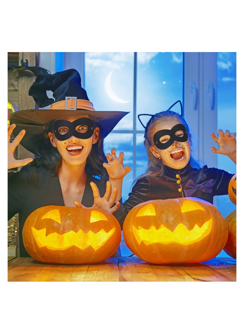 Black Felt Eye Masks Halloween Costumes Masquerade Half Mask Hero Cosplay Adjustable Dress up Masks for Men Women Kids Party  - Image 3