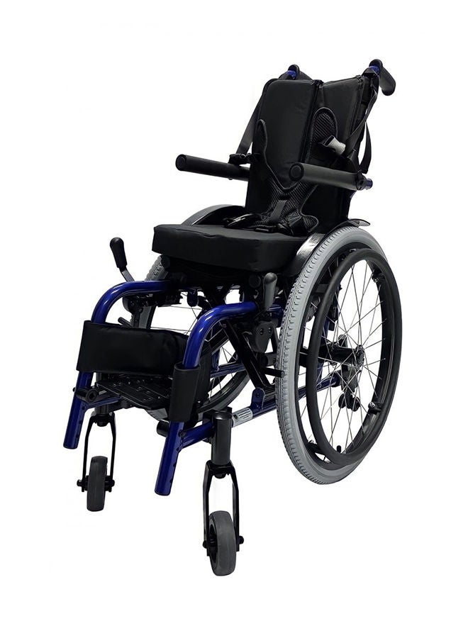 Gilani Mobility Children Manual Wheelchair with Safety Harness Support and Adjustable Seat Width 76X39X90 - Image 1