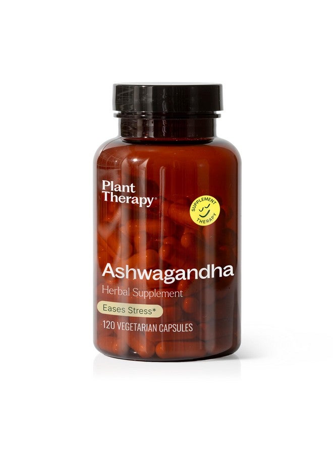 Plant Therapy Ashwagandha Capsules Manufactured in USA 4 Month Supply Promotes Relaxation and Emotional Balance Supplements for Women & Men 120 Vegetarian Capsule - Image 1