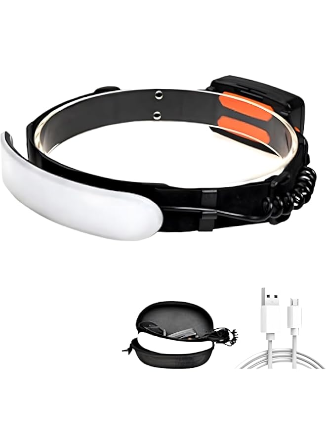 X spring LED Head Torch Rechargeable 230° Wide Beam COB Headlight Super Bright Headlamp Waterproof Headlight with 3 Lighting Modes Adjustable Angle Lightweight Waterproof Hands Free Flashlight - Image 1