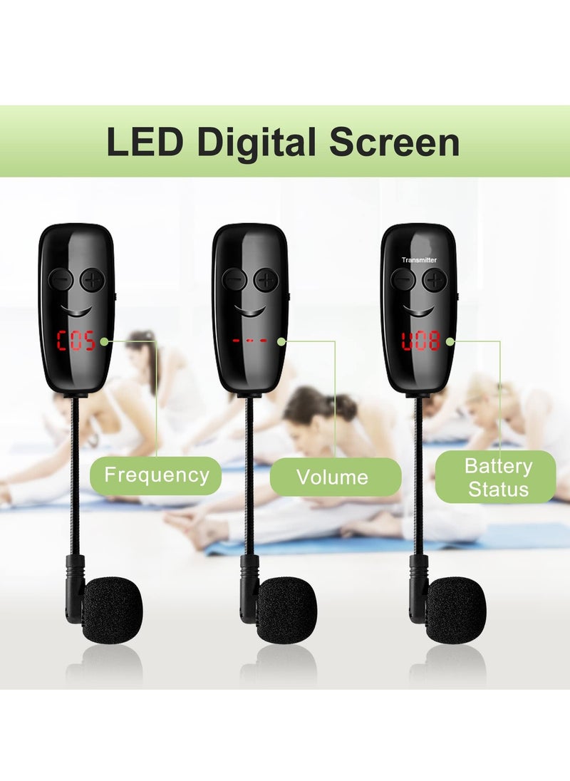 general UHF Wireless Microphone Headset System, Dual Headset with 165FT Range, Ideal for Voice Amplifiers, PA Systems, Fitness Classes, and Church Events - Image 2