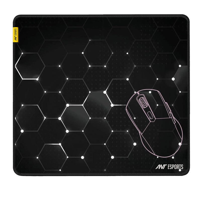 Ant Esports Hexa Mouse Pad 260X210X3mm Anti-fray Stitching, Waterproof Surface & Non-Slip Rubber Base Stitched Edges Gaming Mouse Mat for Laptop, Compatible with Laser and Optical Mice – Black Hexagon - Image 5