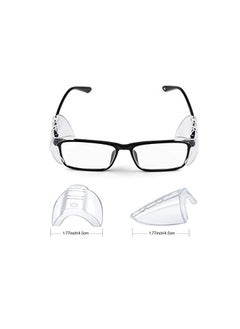Y&D Side Shields for Eyeglasses Transparent Prescription Glasses, Safety For Glasses,Slip on Clear Shields,Fits Small to Medium Frames Protect(6 Pairs)  - Image 2