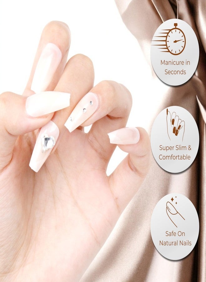 HUDA GIRL Fake Nails Nail Extension Kit,12Pcs Press on Nails Set with Nail Glue Sticker, Stick & Buffer, Reusable, Lightweight, Long Lasting, Easy to Use, Cute Aesthetic Designs for Girls, Women, Kids - Image 4