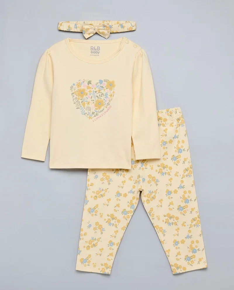 R&B Embroidered Clothing Set