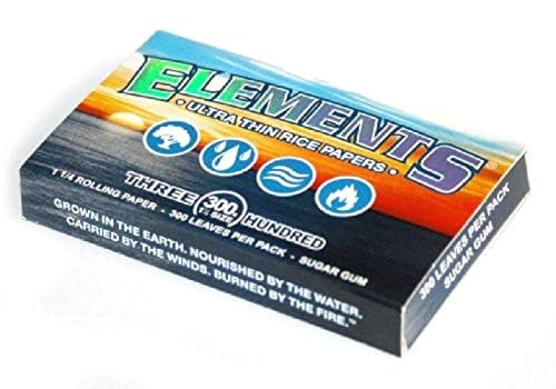 ELEMENTS 300 Ultra Thin Rice Rolling Paper 125 1 14 Size 1 Pack 300 Leaves - Image 1