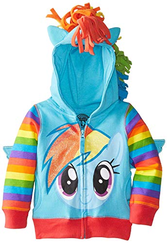 My Little Pony Girls' Rainbow Dash Cosplay Hoodie, Rainbow Dash, 2T - Image 4