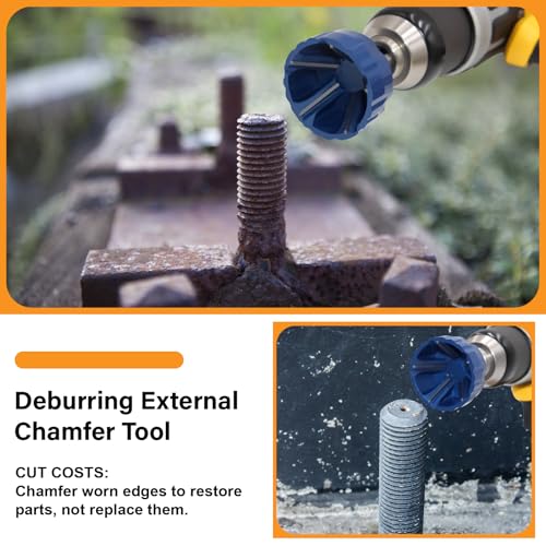FiLwW Deburring External Chamfer Tool Set, Tungsten Carbide Chamfering Drill Bit, Deburring Drill Bit, Remove Burr Tools for Fit 1/8"- 1-3/8"(3mm-35mm) - Image 5