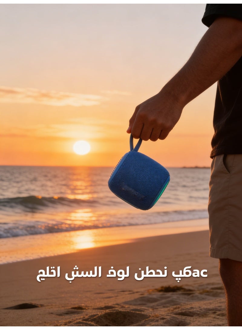 ipmax SK01 Portable Bluetooth Speaker with RGB Light, Built-in 1200mAh Battery, Support TF Card/USB/FM Radio - Black - Image 5