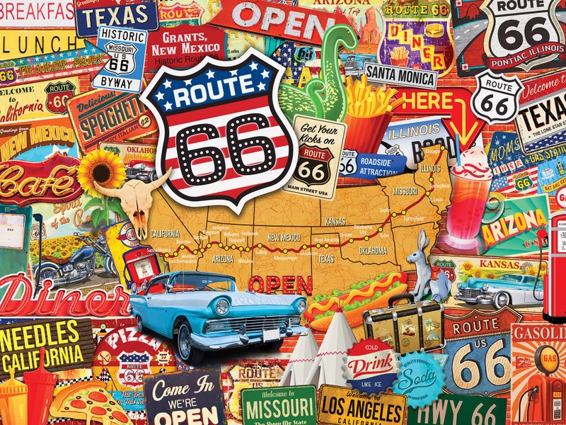 MasterPieces 550 Piece Jigsaw Puzzle for Adults and Family - Greetings from Route 66-18"x24" - Image 2