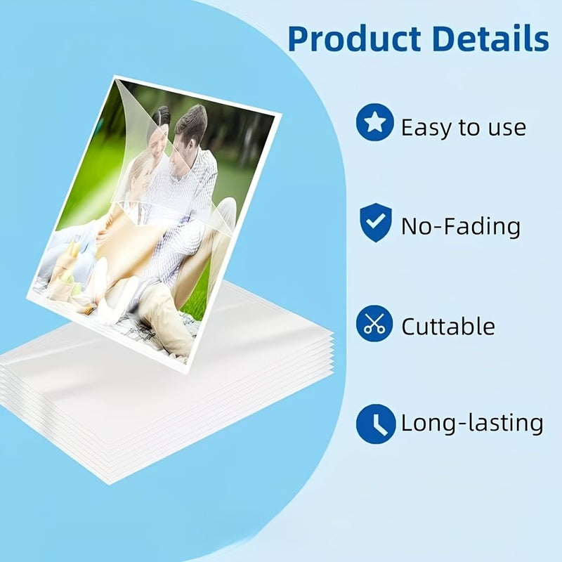 Transparent Self Adhesive Laminating Sheets A6 Size 50 Sheets Thermal Laminating Paper For Document And Photo Protection - Image 2