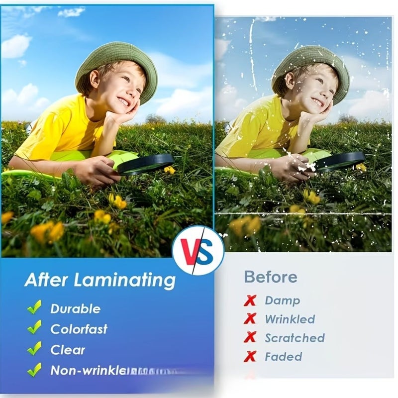 Transparent Self Adhesive Laminating Sheets A6 Size 50 Sheets Thermal Laminating Paper For Document And Photo Protection - Image 4