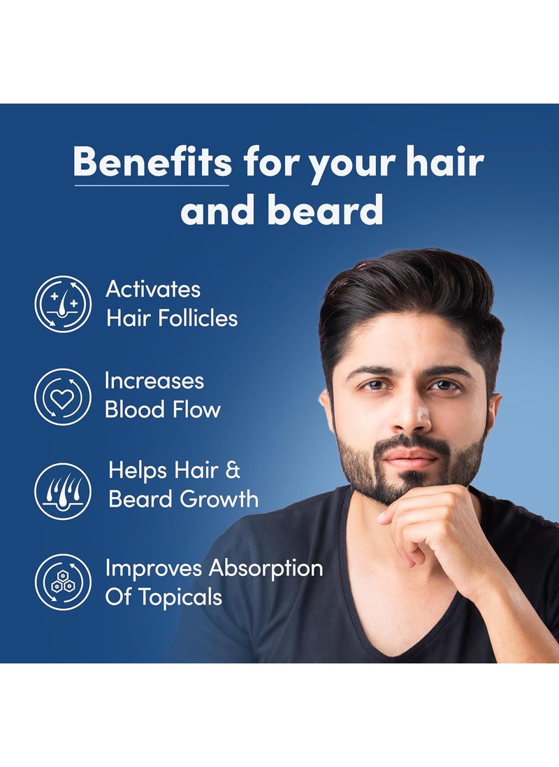 Man Matters Man Matters 2In1 Derma Roller For Hair  Beard  540 Micro 05mm Titanium Alloy Needles  Replaceable Head  Stimulates Hair Follicles  Provides Hair  Beard Growth  Safe  Easy To Use  - Image 2