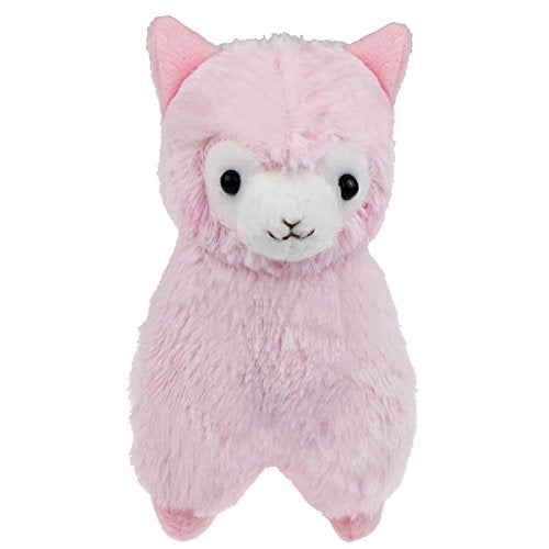 AngelGift Cuddly Llama Pink Alpaca Doll 7 Soft Baby Stuffed Animal Toy Puppet Doll Valentines Day Birthday Xmas Christmas Wedding Anniversary Presents Gifts - Image 1