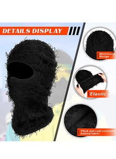 Excefore Balaclava Ski Mask, Full Face Mask, Windproof Face Cover Sun UV Protection, Thermal Windproof Winter Scarf, Men Women Outdoor Sport Cycling Cap 2PCS  - Image 3