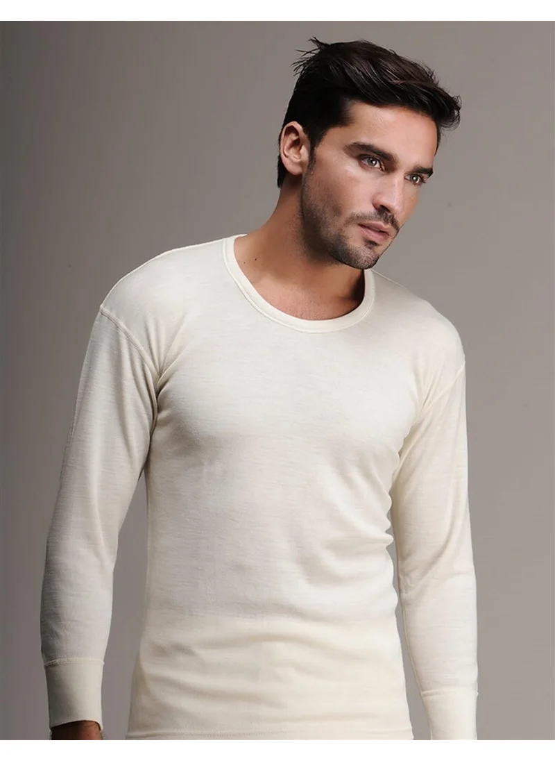 Hasyün Men's Long Sleeve Wool Thermal Undershirt Undershirt 102 - 1 Piece