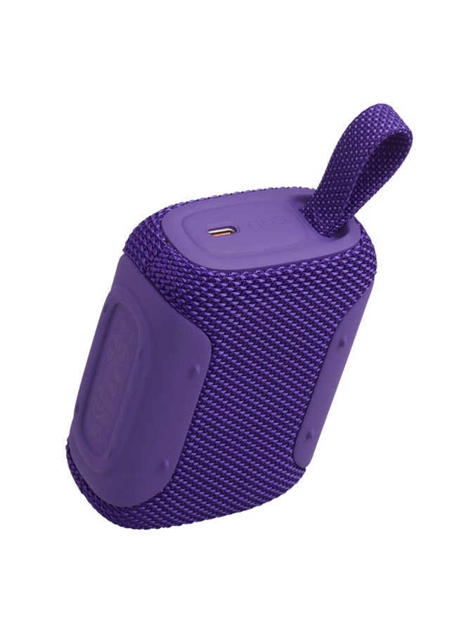 JBL Go 5 Portable Bluetooth Speaker with Ambient Edge Lighting, IP68 Waterproof & Dustproof, 10H Playtime, AirTouch Stereo Pairing, Auracast™, USB-C Lossless Audio – Compact & Drop-Proof, Purple - Image 3