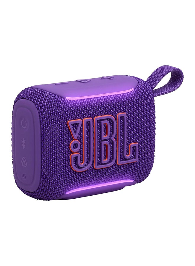 JBL Go 5 Portable Bluetooth Speaker with Ambient Edge Lighting, IP68 Waterproof & Dustproof, 10H Playtime, AirTouch Stereo Pairing, Auracast™, USB-C Lossless Audio – Compact & Drop-Proof, Purple - Image 1