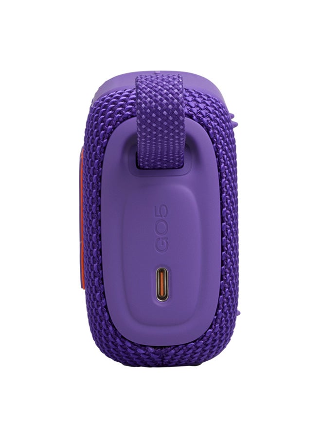 JBL Go 5 Portable Bluetooth Speaker with Ambient Edge Lighting, IP68 Waterproof & Dustproof, 10H Playtime, AirTouch Stereo Pairing, Auracast™, USB-C Lossless Audio – Compact & Drop-Proof, Purple - Image 4