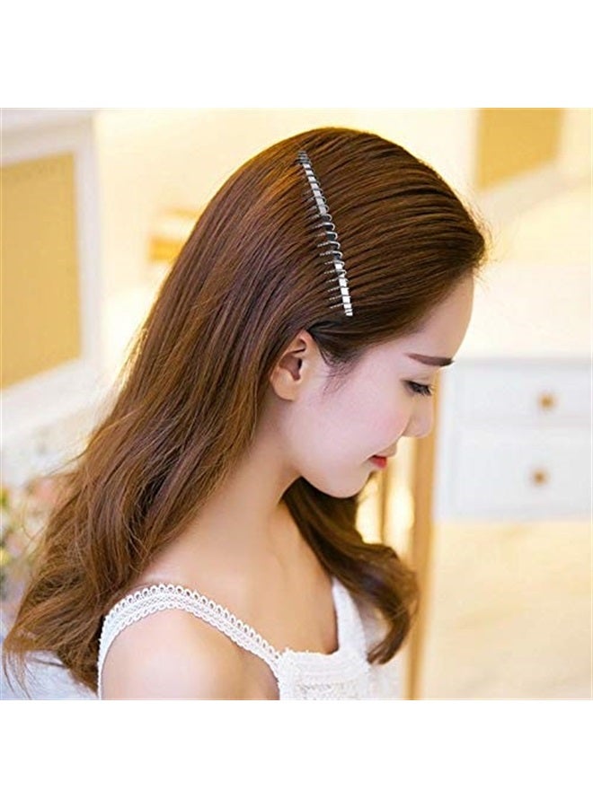 Rocutus 10 pieces 20 Teeth Fancy DIY Metal Wire Hair Clip Combs Metal Wire Hair Combs Wire Twist Bridal Wedding Veil Combs for Women (Silver) - Image 3