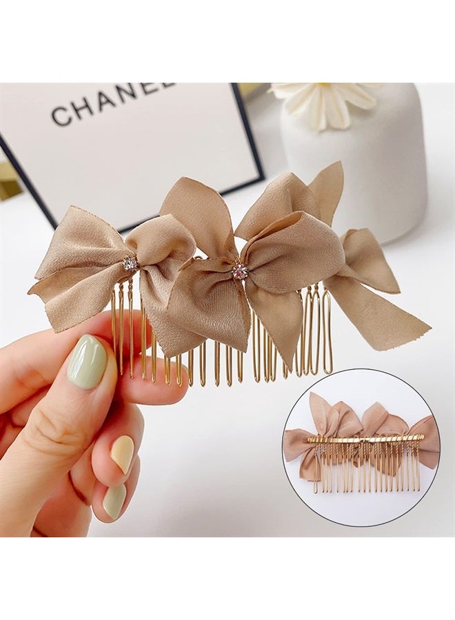 Rocutus 10 pieces 20 Teeth Fancy DIY Metal Wire Hair Clip Combs Metal Wire Hair Combs Wire Twist Bridal Wedding Veil Combs for Women (Silver) - Image 5