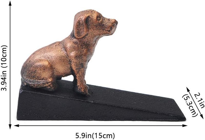 klarako Door Stopper Decorative Doorstop Wedge Dog, Rustic Cast Iron Door Stop, NonSlip Door Stops with Heavy Duty, Polished Design for All Surfaces - Image 3