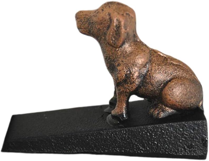 klarako Door Stopper Decorative Doorstop Wedge Dog, Rustic Cast Iron Door Stop, NonSlip Door Stops with Heavy Duty, Polished Design for All Surfaces - Image 1
