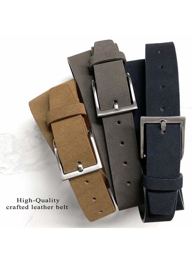 Belts.com 41101 Genuine Leather Suede Belt casual Jean Belt 1-1/2"(38mm) wide (Gray, 34) - Image 2