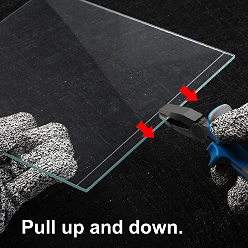 SPEEDWOX Heavy Duty Glass Running Pliers Breaker Grozer Pliers Set 12PCS Glass Cutting Tool Kit Oil Feed Glass Cutter with 3 Size Cutter Head Oil Dropper Screwdriver Engraved Pen Leather Zipper Bag - Image 3