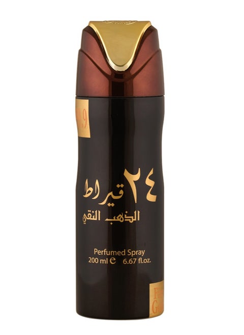 24 Carat Pure Gold  Perfumed Deodorant Spray for Unisex,200 ml