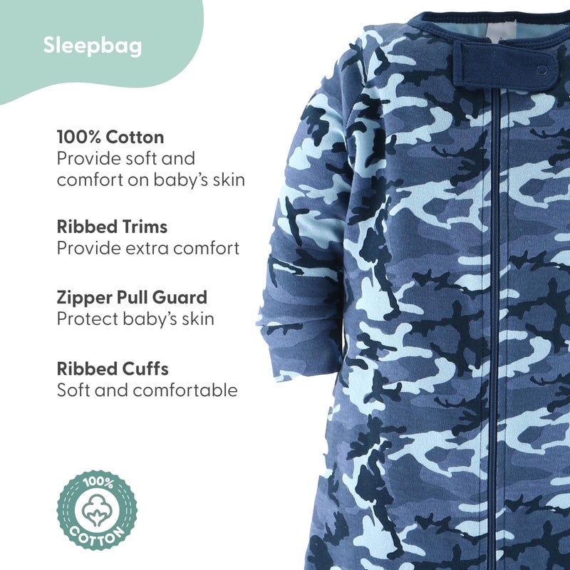 The Peanut Shell Baby Layette Gift Set for Boys - 23 Piece New Born Boy Gift Set, Baby Clothes & Newborn Essentials Must Haves - Newborn Clothes 0-3 Months - Blue Camo - Image 4