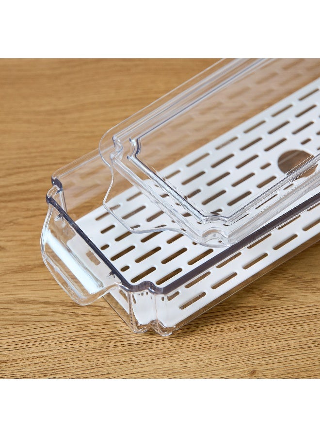 Home Box منظم ثلاجة قابل للتكديس مع صينية تصريف 1900 مل - Image 4