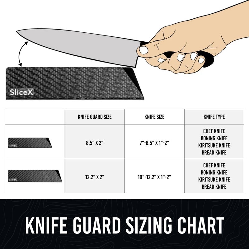 Bright Hobby Knife Sheaths for Kitchen Knives 8"-12" Universal Knife Edge Guards Set | Cover with Extra Strength | BPA-Free Guards | Non-toxic and Food Safe (2 Pcs) - Image 4
